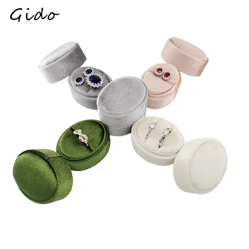 Velvet Jewelry Box - Flanellen sieradendoos Ovale ringdoos Eenvoudige en