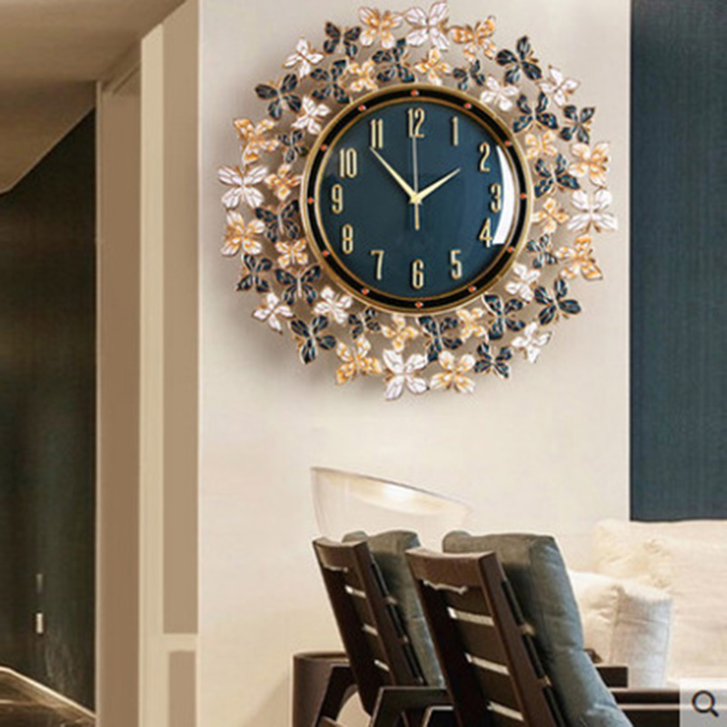 Luxury Lifestyle Living - Emaille Vlinderklok Wandklok Woonkamer Home Fashion