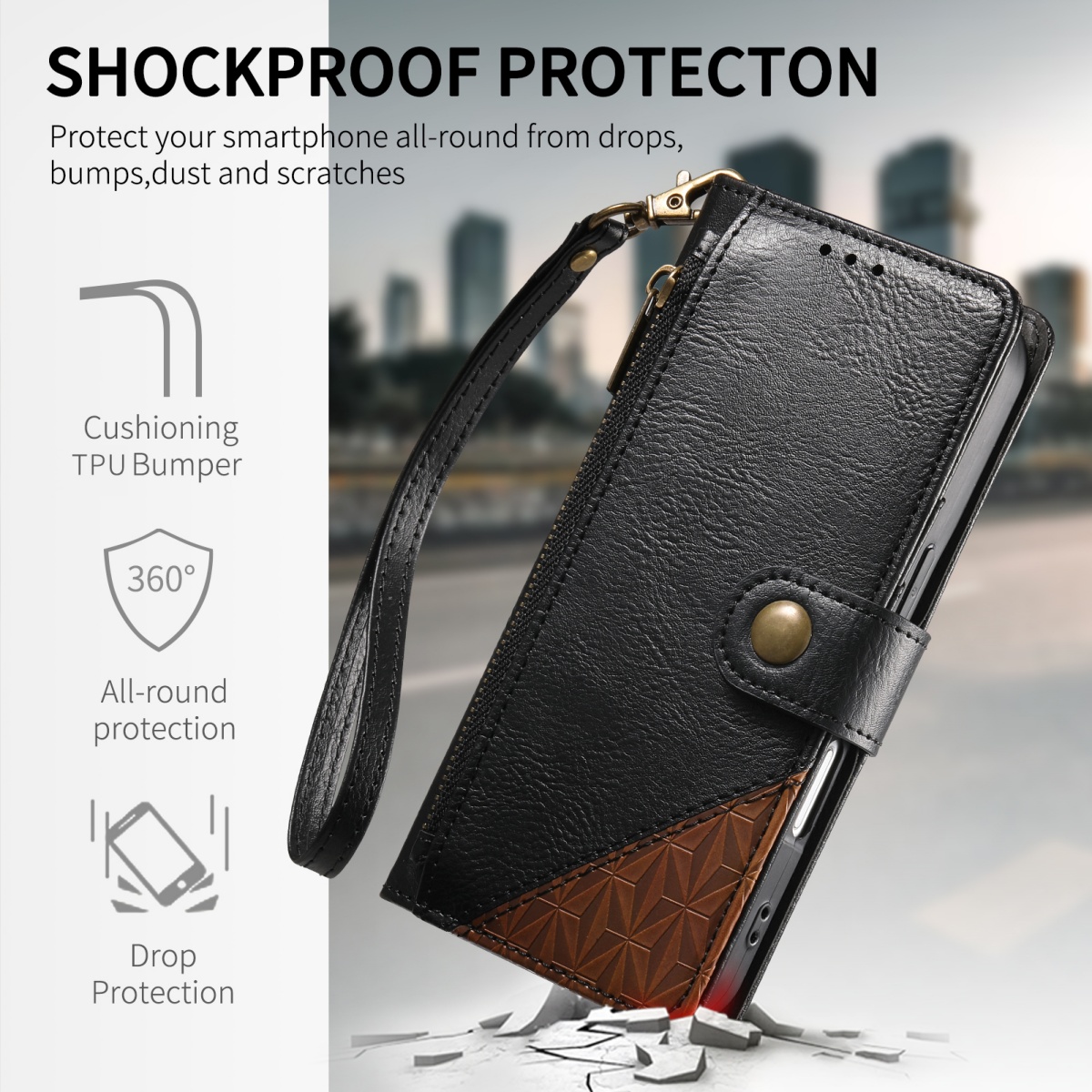 PU Lederen Rits Polsbandje Fli - Leather Card Wallet recensie en prijs
