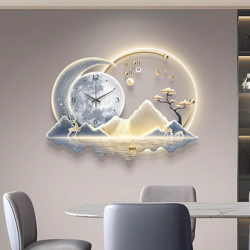 Kunstmuurschildering Led-klok  - Luxury Lifestyle Living recensie en prijs
