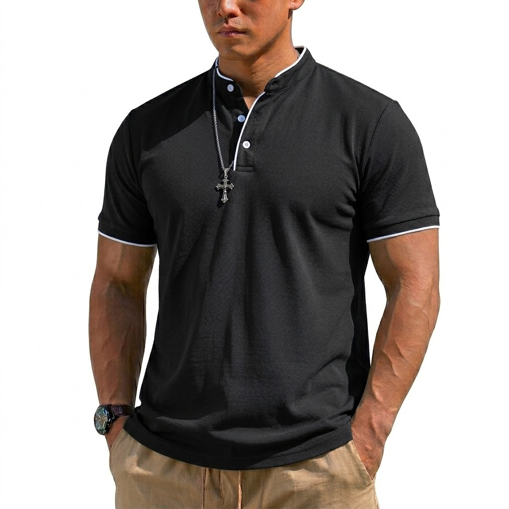Zomer Henley-shirt met korte m - Luxury Lifestyle Men recensie en prijs