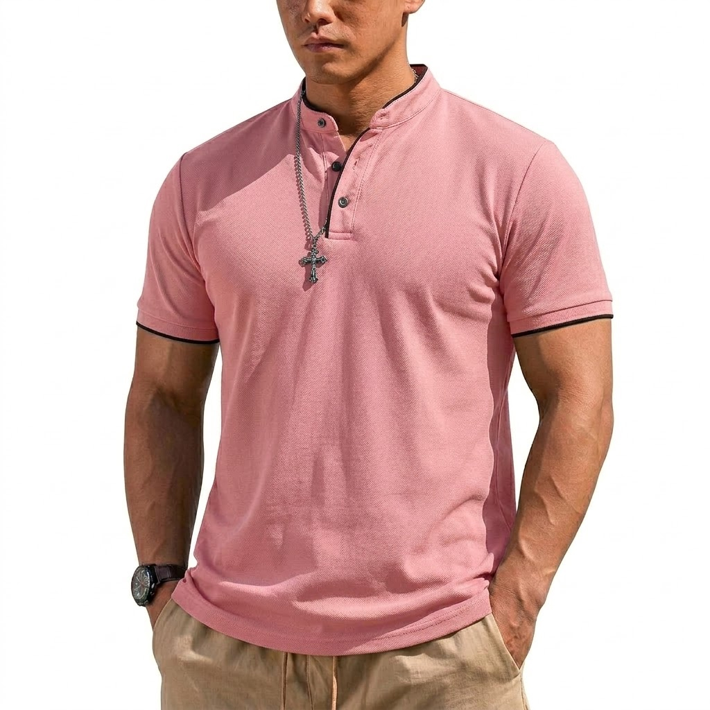 Zomer Henley-shirt met korte m - Luxury Lifestyle Men recensie en prijs