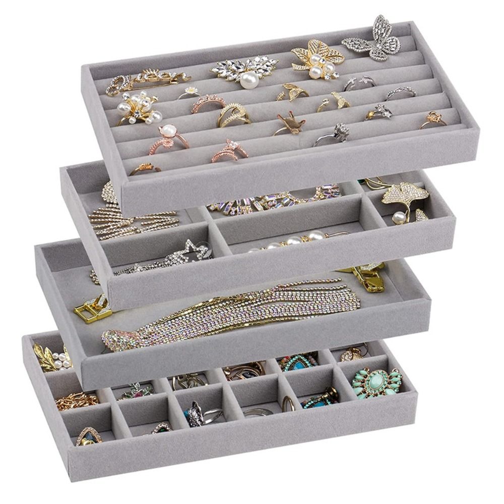 Organizer Box Stapelbare fluwe - Velvet Jewelry Box recensie en prijs
