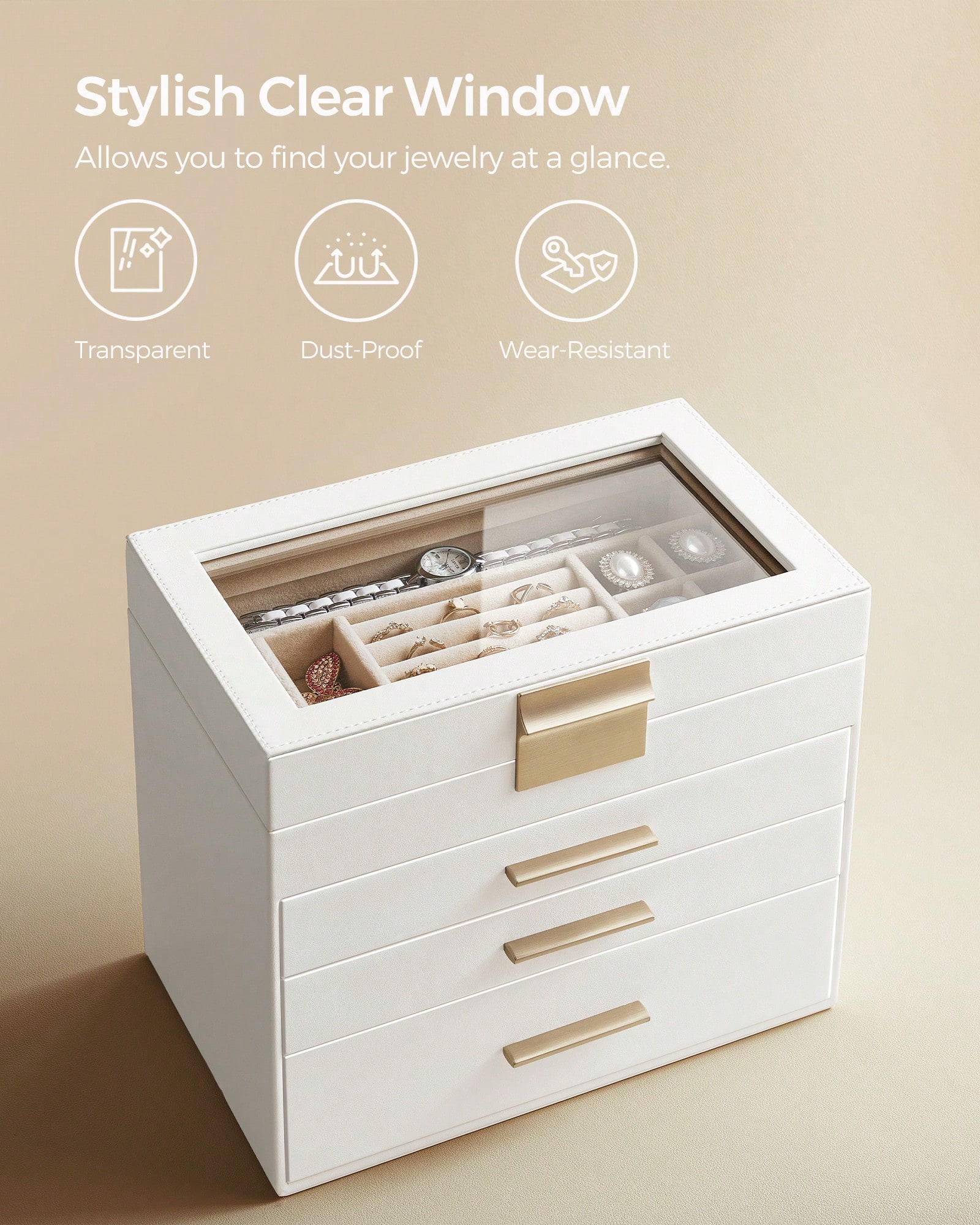 Verbeterde 4-laags sieradendoo - Velvet Jewelry Box recensie en prijs
